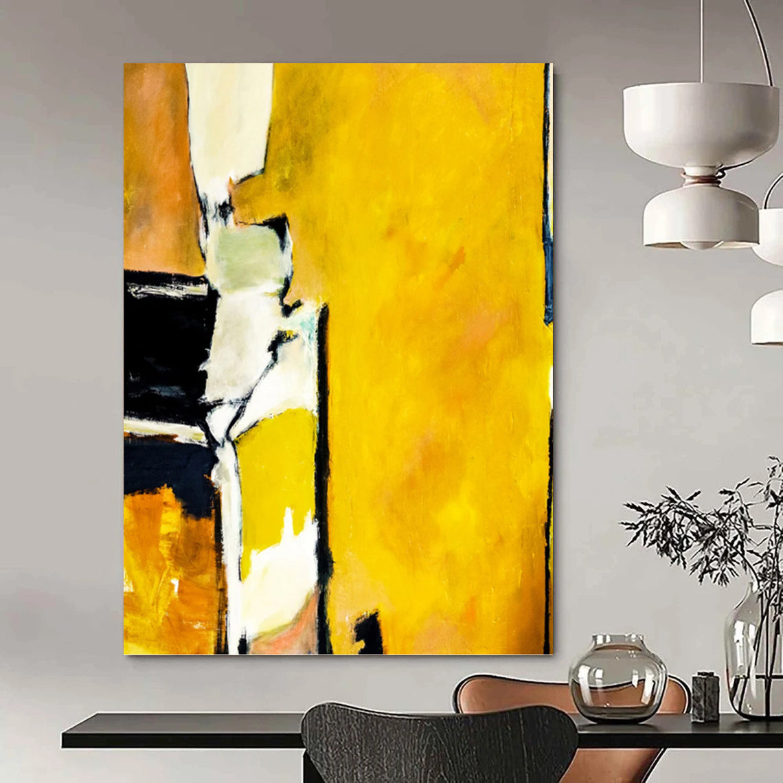 Captivating Custom - Rendered Textured Canvas Abstract for Bedroom & Hallway DKH1101