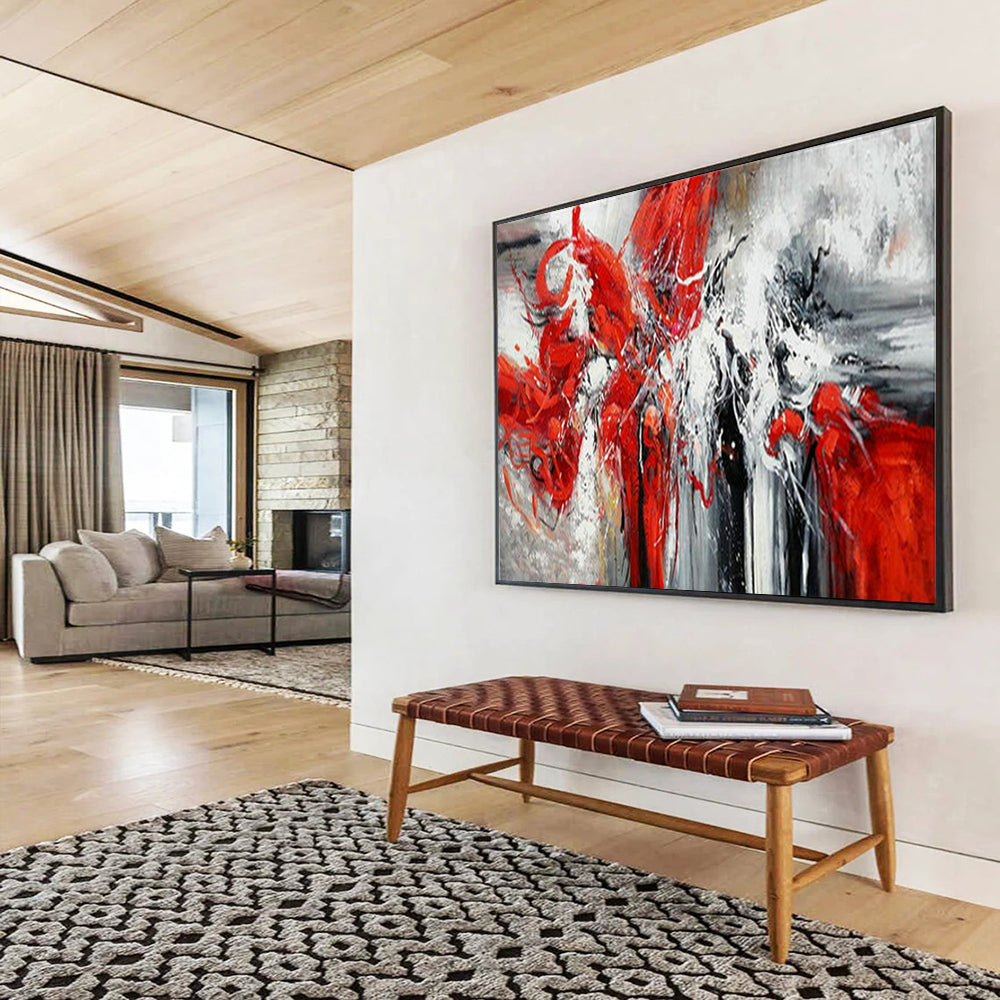 Large-Scale Hand-Painted Abstract Art for Bedroom & Living Room LargeART1485