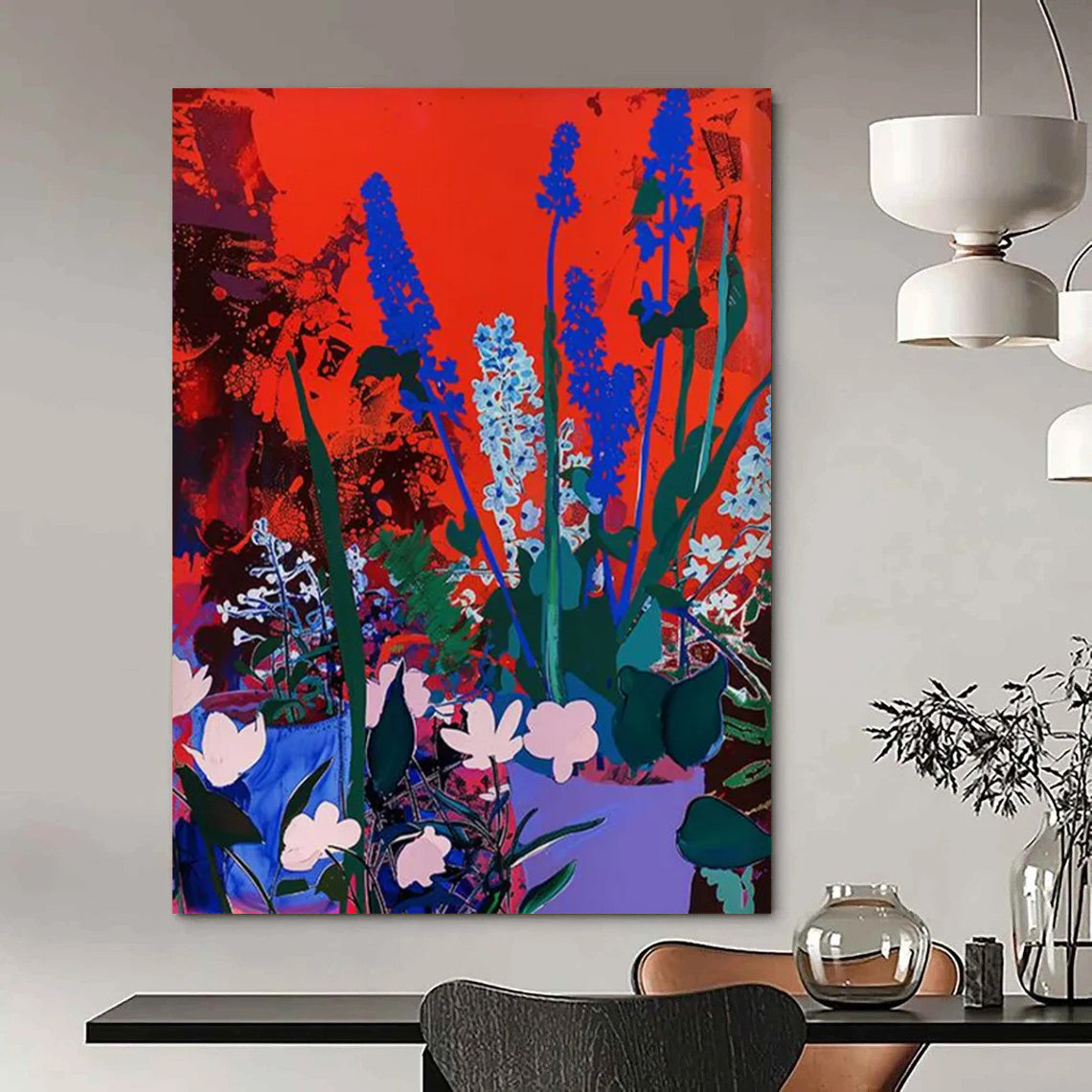 Solar Flare: Super - Sized Hand - Painted Custom Abstract Canvas for Living Room and Office DTP100