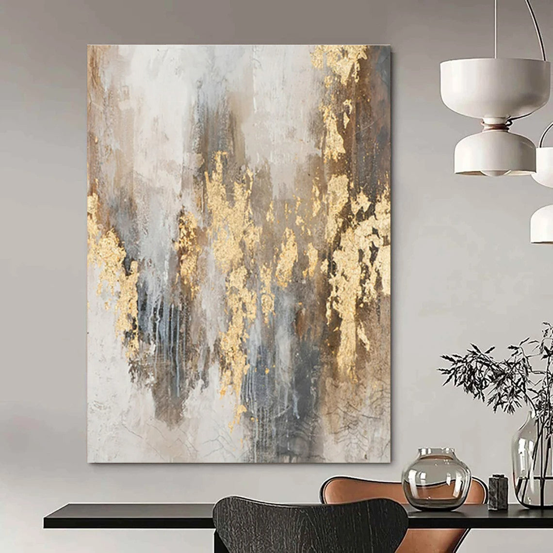 Hand-Painted Bespoke Abstract Canvas for Hallway & Hotel LargeART1471