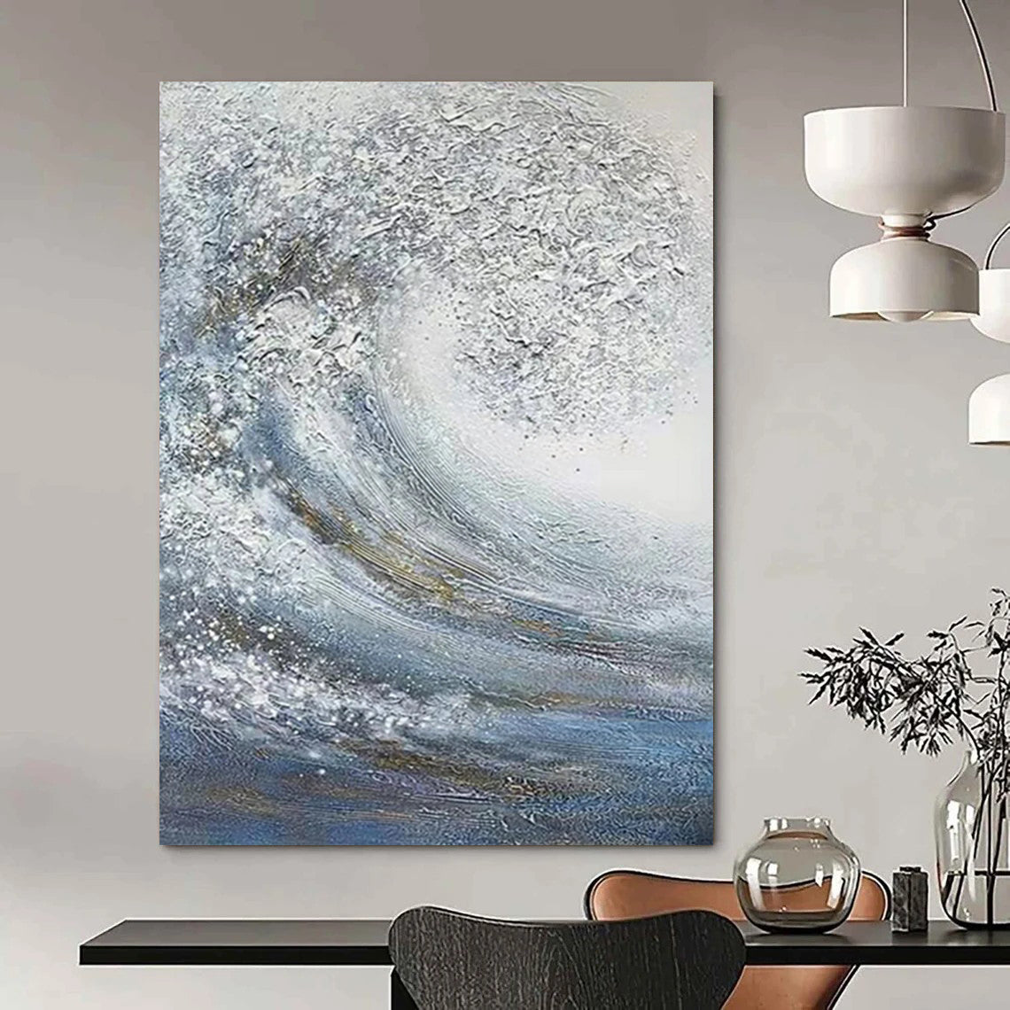 Handmade Large-Scale Abstract Artworks for Dining Room & Bar DTP337