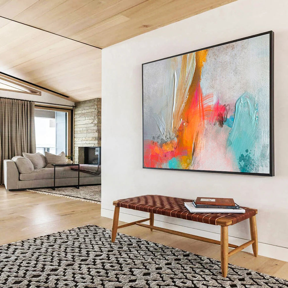 “Harmony’s Echo” Large - Sized Abstract Canvas for Bedroom & Dining Room DKH207