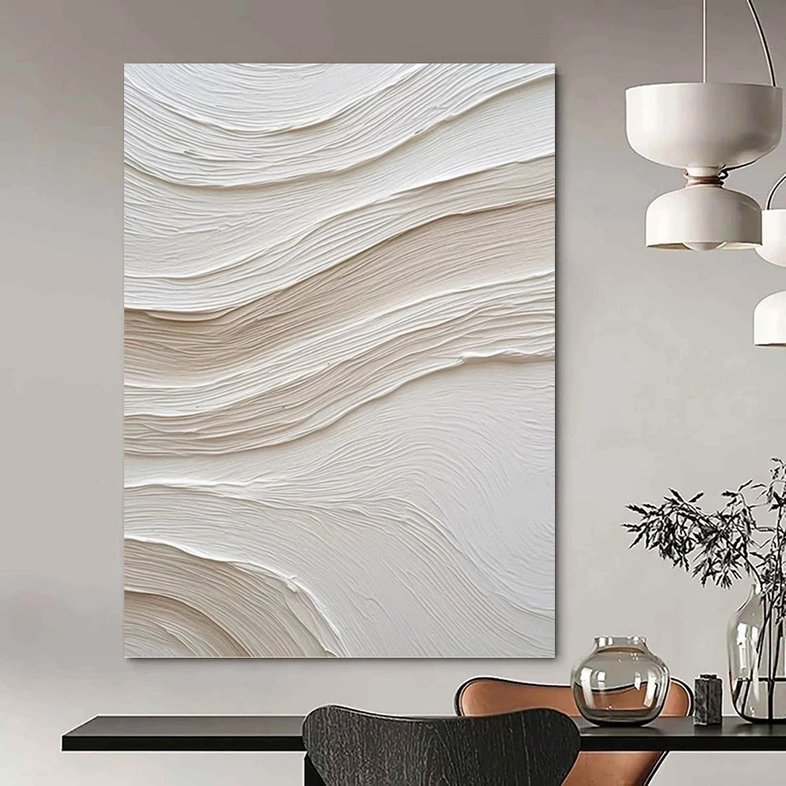 Gigantic Custom - Crafted Hand - Painted Textured Abstract Wall Art for Hotel Suite & Living Room DKH1024