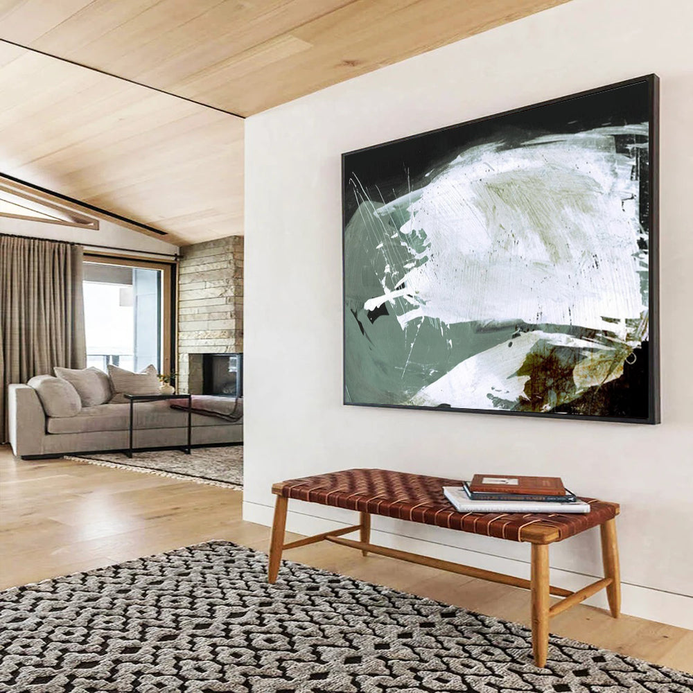 Bold White Strokes - Large Modern Office Accent DLZ133