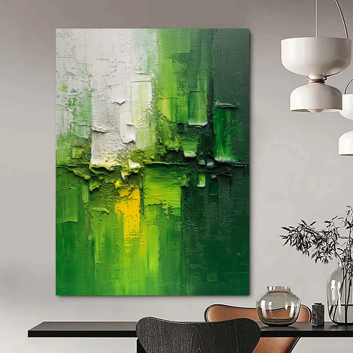 Grand Hand - Painted Custom Abstract Artwork for Dining Room and Entryway DTP003