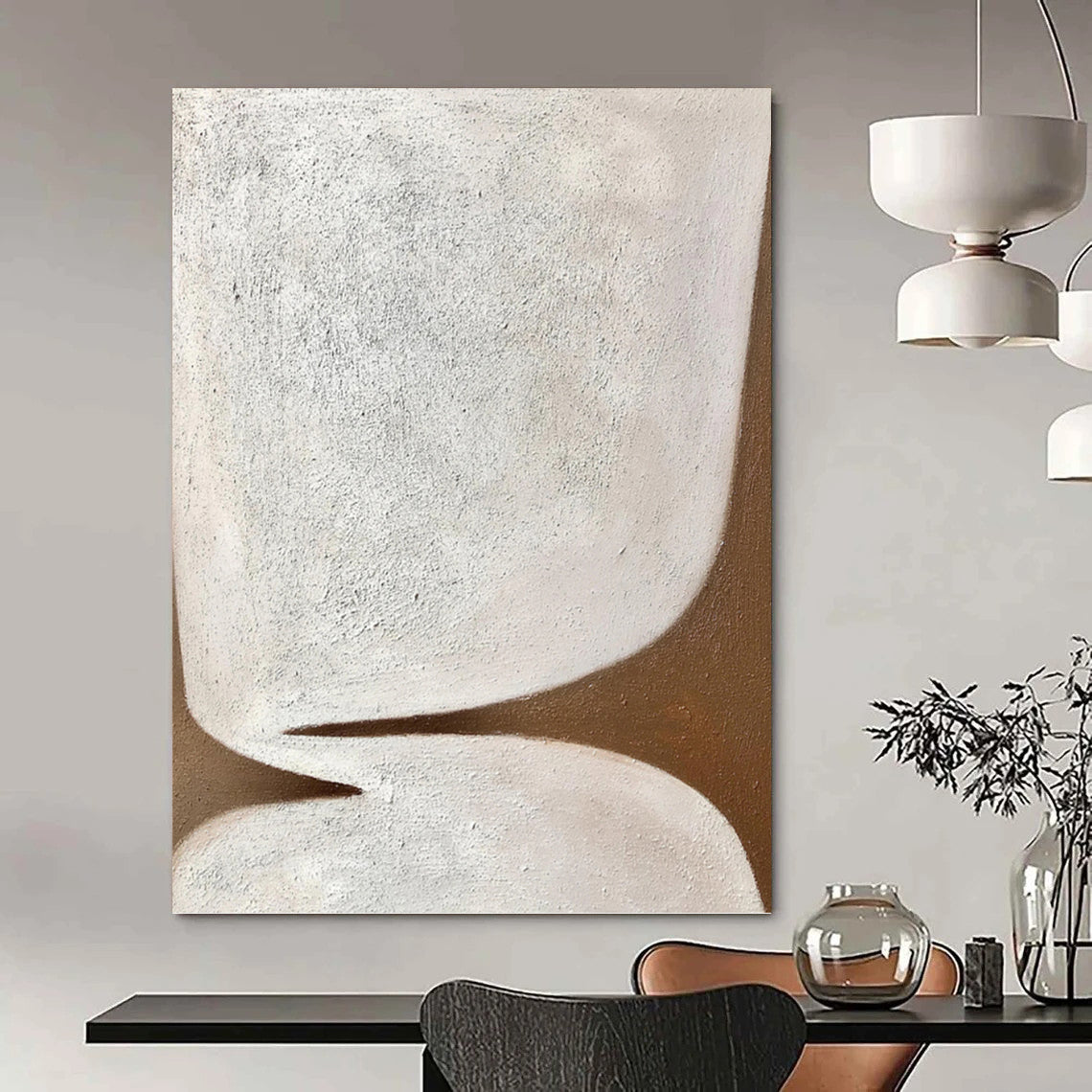 Enormous Hand - Painted Textured Abstract Painting for Living Room & Office DKH1179