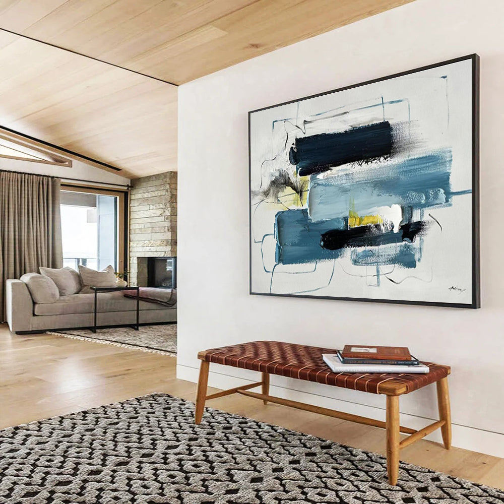 “Stellar Echo” Massive Abstract Painting for Entryway & Office DKH318