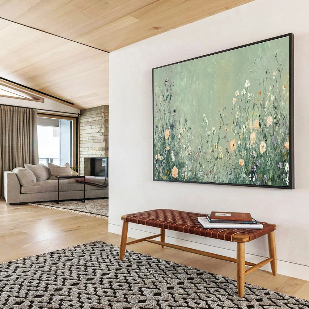 Immense Textured Hand - Painted Abstract Canvas for Artistic Focal Point DKH668