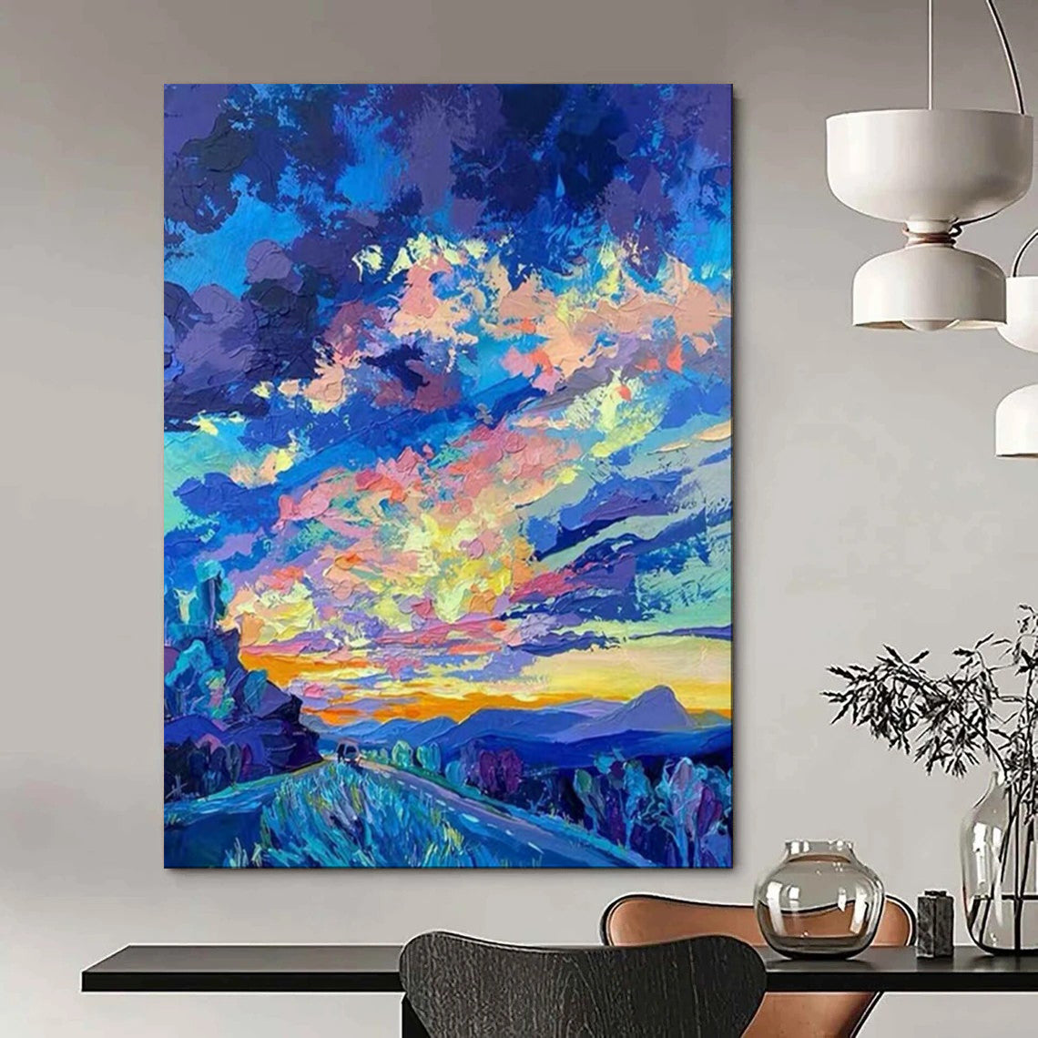 Large-Scale Textured Abstract Wall Art for Dining Room & Banquet Hall LargeART2112