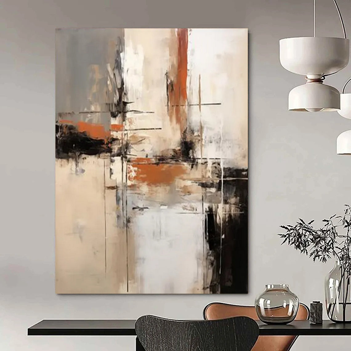 Liquid Silk: Oversized Textured Custom Abstract Canvas for Bedroom and Dining Room DTP112