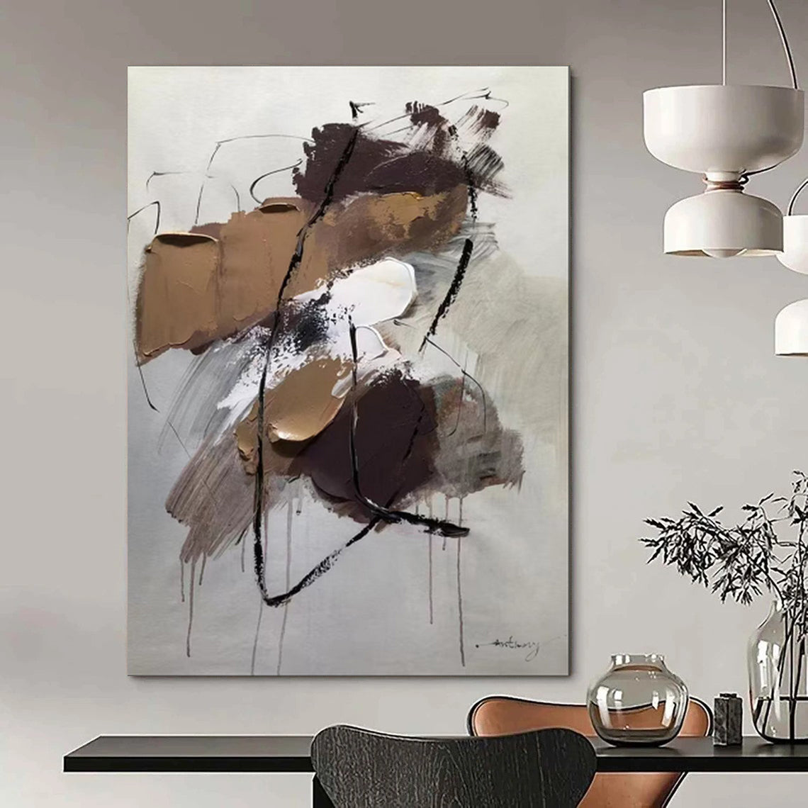 Vibrant Festival Textured Abstract Wall Art for Living Room & Party Space LargeART2084