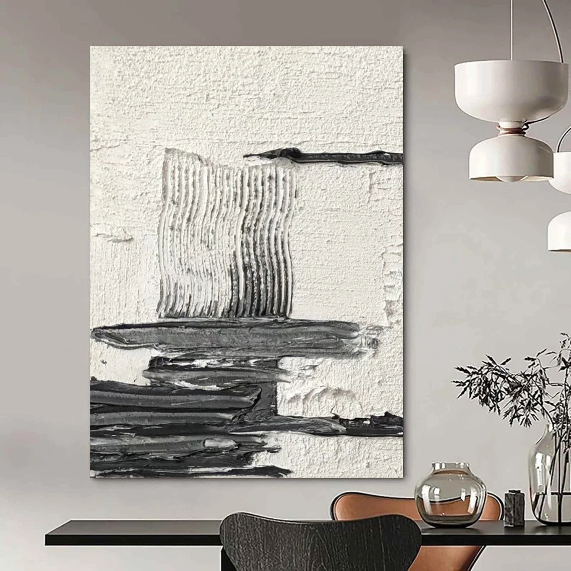 Large Custom Textured Abstract Paintings for Living Room & Office DTP388