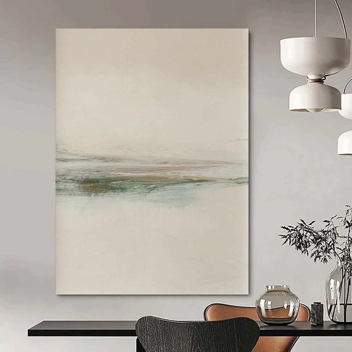 Hand-Painted Large-Scale Abstract Art: Textures for Living Room & Office DTP226