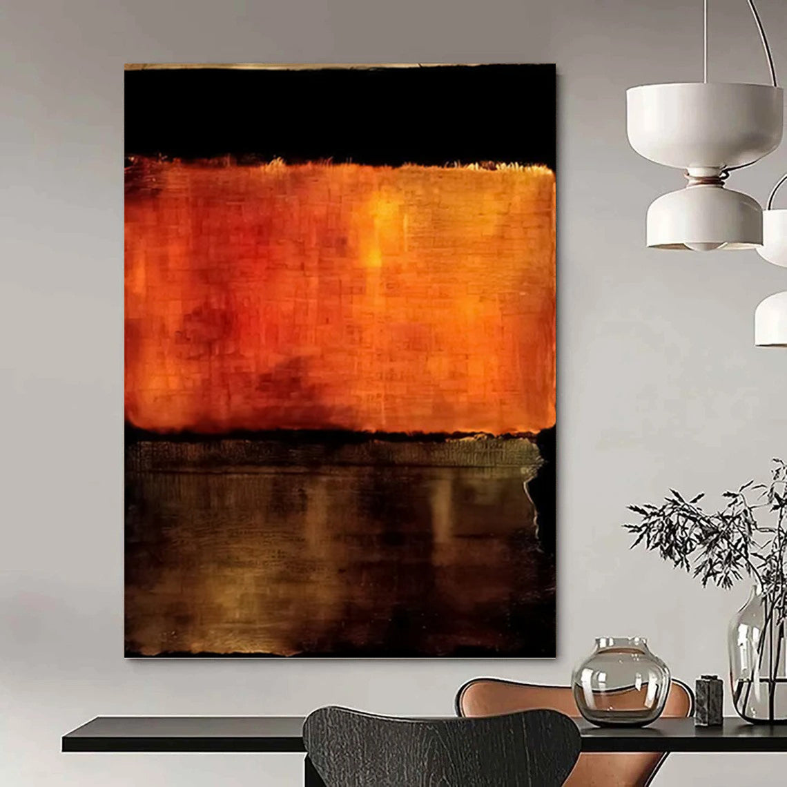 Grand - Scale Vertical Hand - Painted Textured Custom Abstract Symphony (with Holographic Textures) for Entryway and Bedroom DKH1612