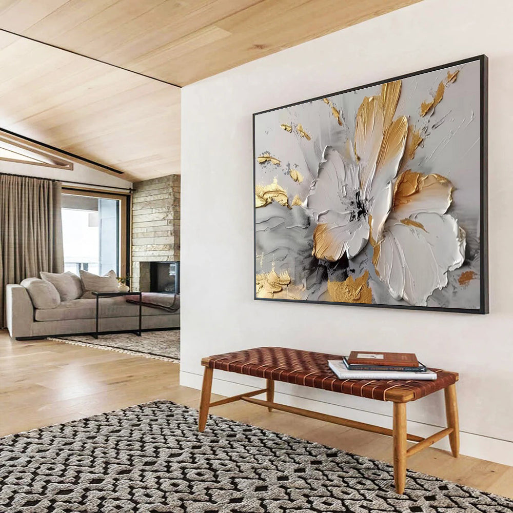 Immense Hand - Painted Abstract Textured Canvas for Artistic Enhancement DKH677