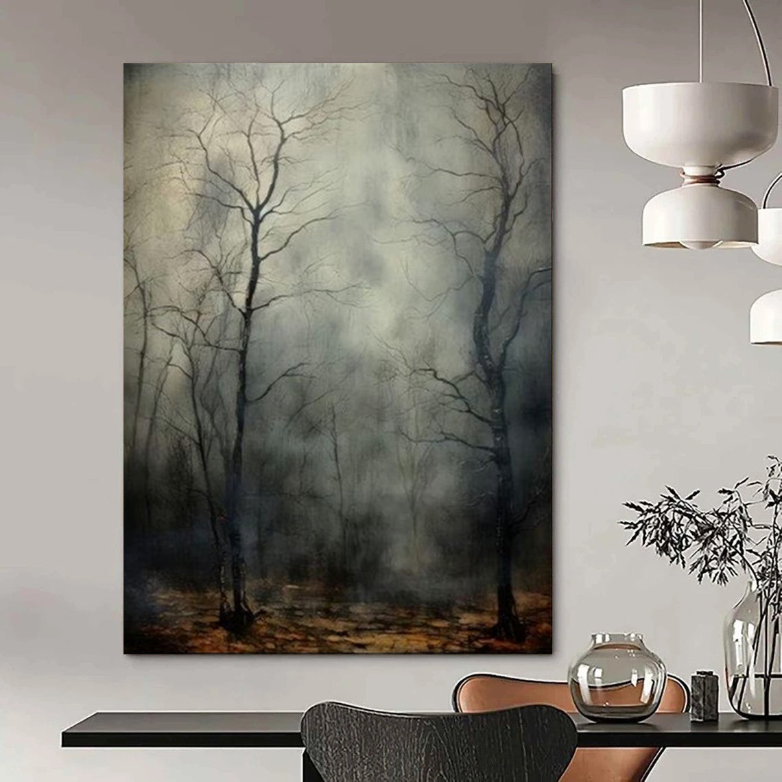 Hand-Painted Bespoke Abstract Canvas for Dining Room & Hotel LargeART1916