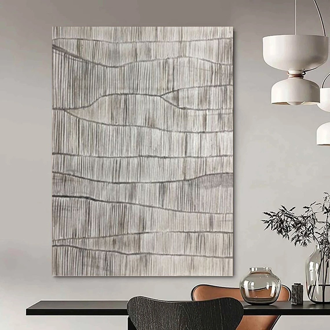 Gigantic Hand - Crafted Custom Textured Canvas Abstract for Hallway & Bar DKH1042