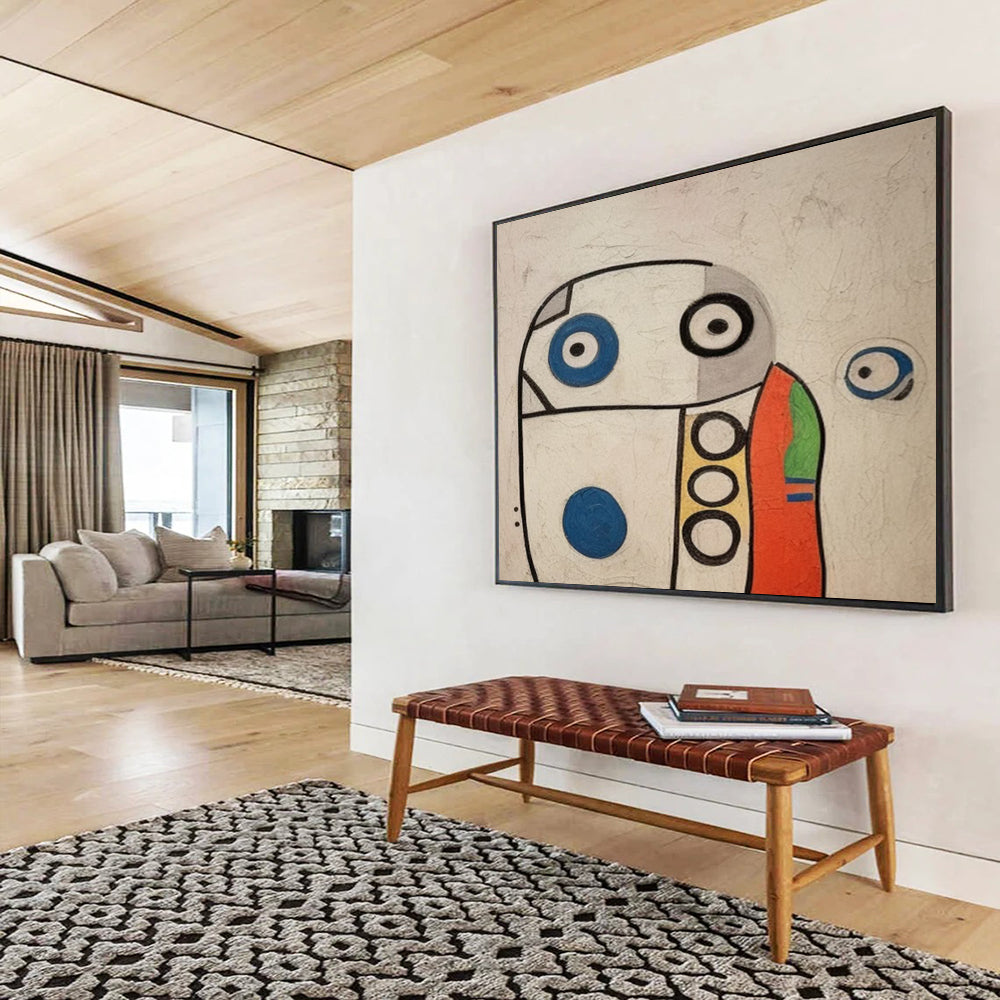 Whimsical Robot - like Abstract Art - Playful Kids’ Room Decor DLZ001