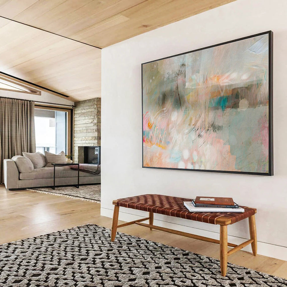“Serenity’s Embrace” Vast Abstract Canvas for Bedroom & Office DKH203