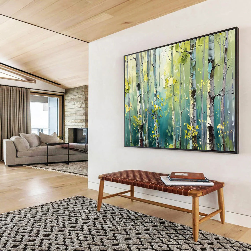 Massive Textured Hand - Painted Abstract Wall Mural for Decor Enhancement DKH670