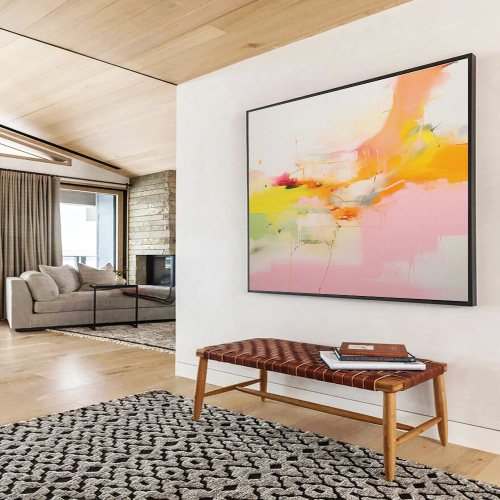 Striking Textured Abstract Mural for Bar & Dining Room DKH490