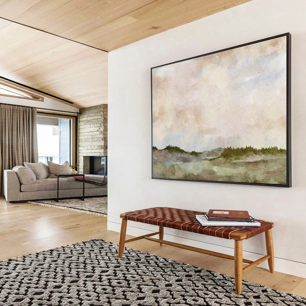 Oversized Hand-Painted Abstract Murals for Entryway & Hallway LargeART1488