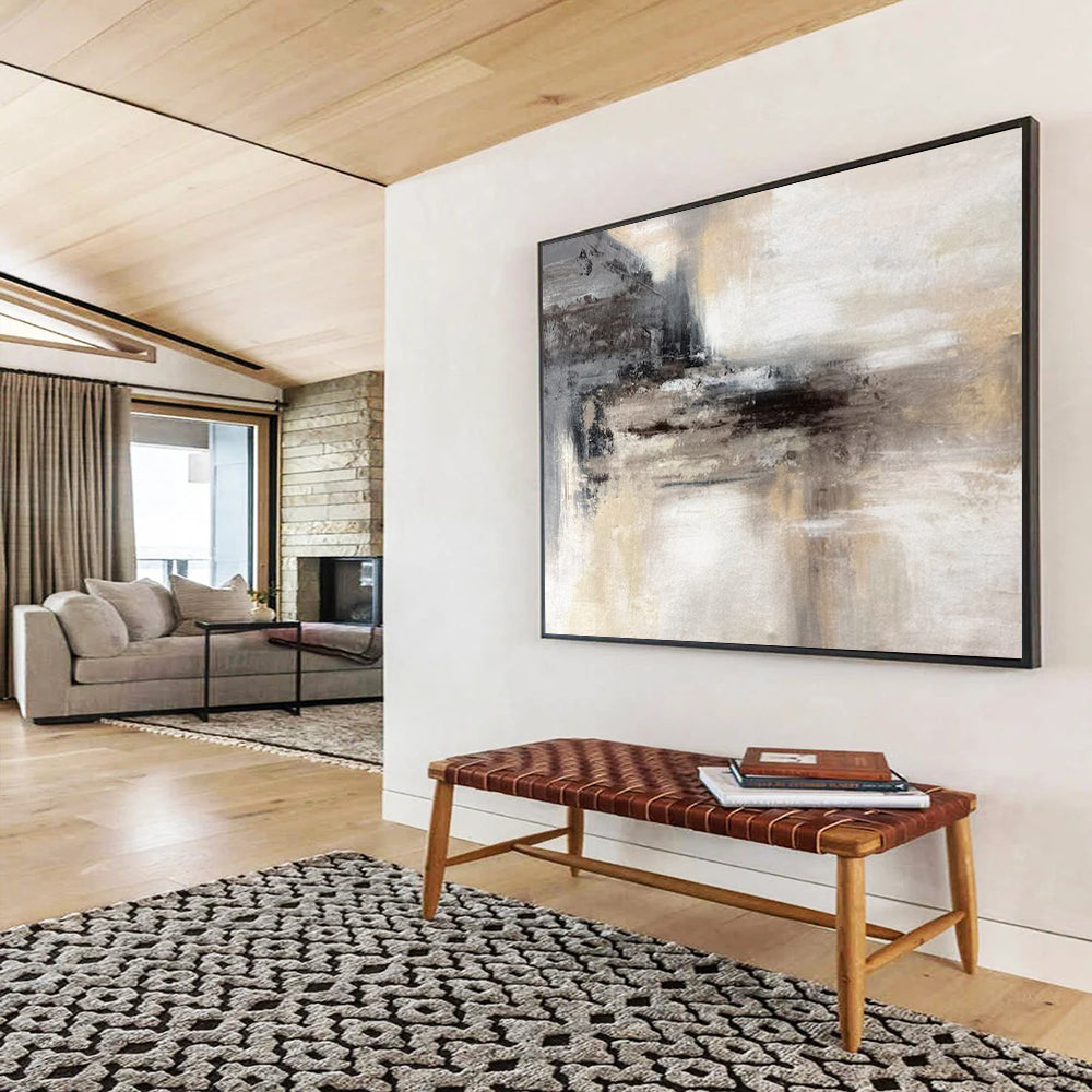 Oversized Hand-Painted Abstract Artwork for Living Room & Bar LargeART1533