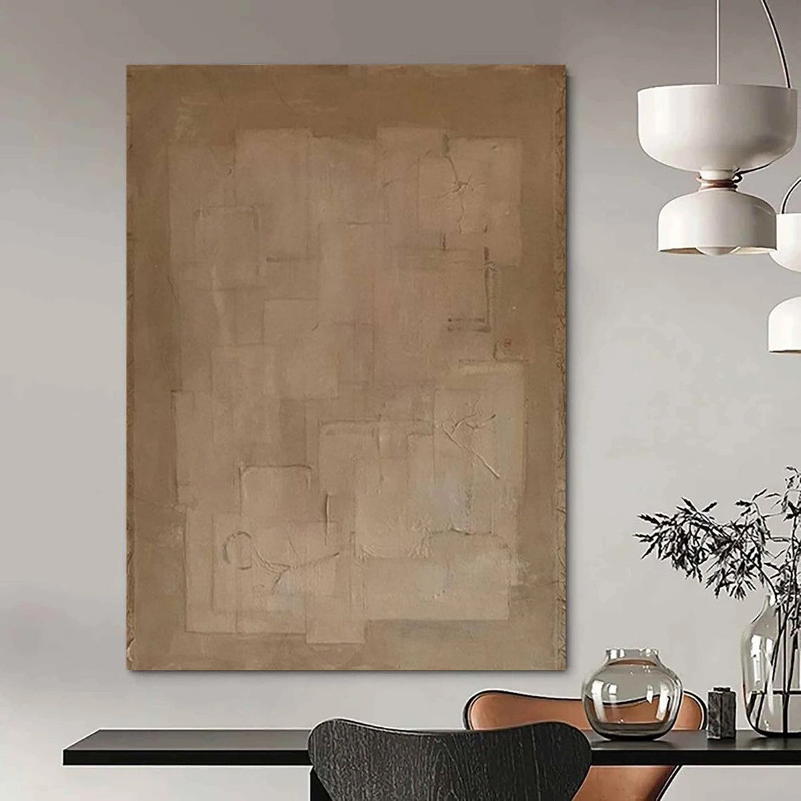 Custom Textured Abstract Paintings for Hotel & Entryway DTP334