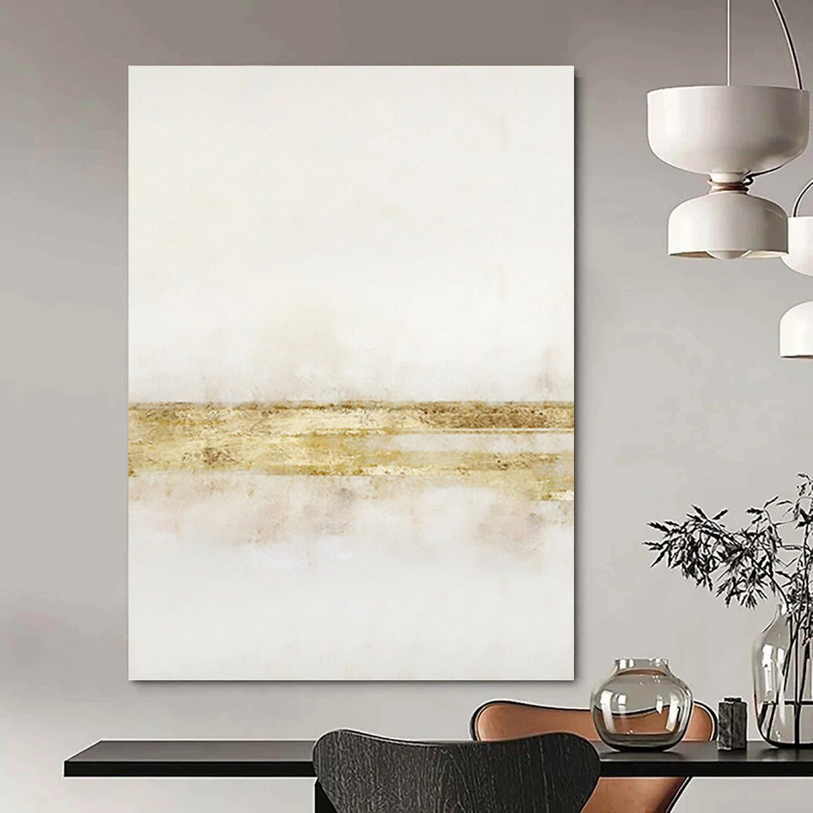 Massive - Extent Vertical Hand - Painted Textured Custom Abstract Epic, for Office and Bar DKH1538