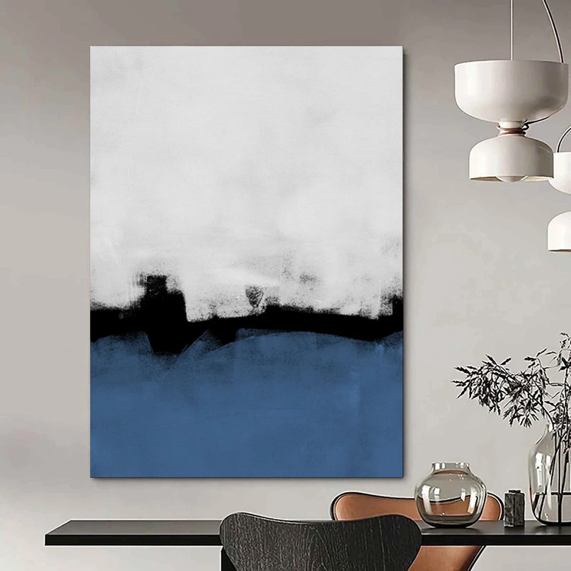 Bold & Striking Oversized Custom Hand-Painted Abstract Painting for Living Room & Bar LargeART1964
