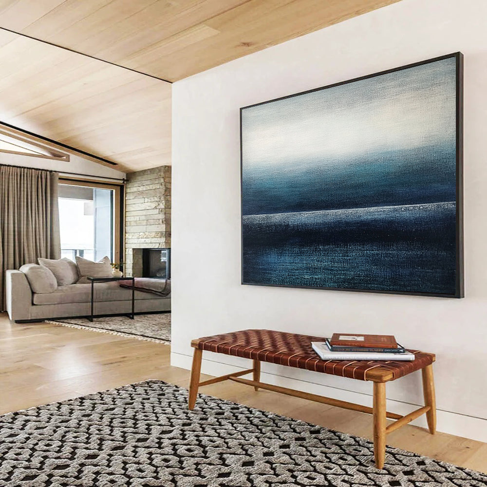 “Gradient Ocean Horizon” - Blue Gradient, Minimalist Ocean Horizon, Smooth Texture HB1122