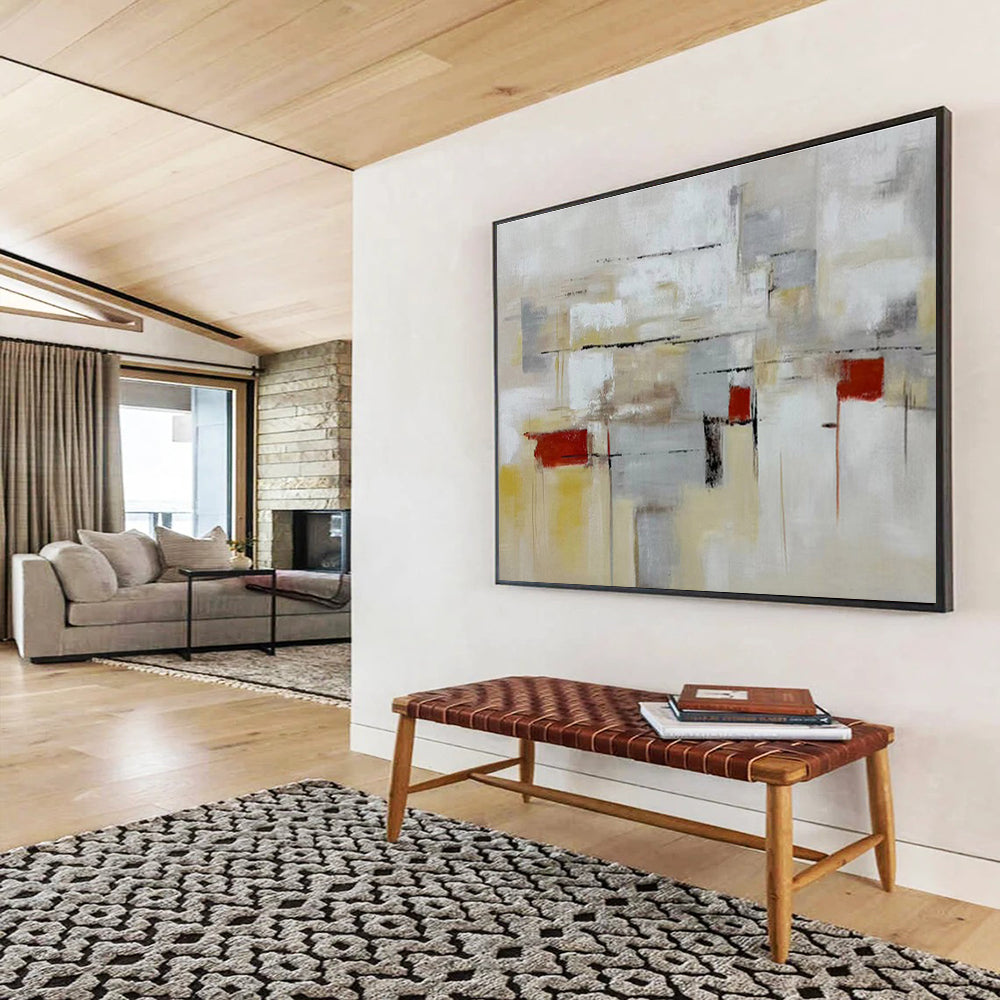 Vast Handmade Textured Abstract Wall Mural for Artistic Elevations DKH750