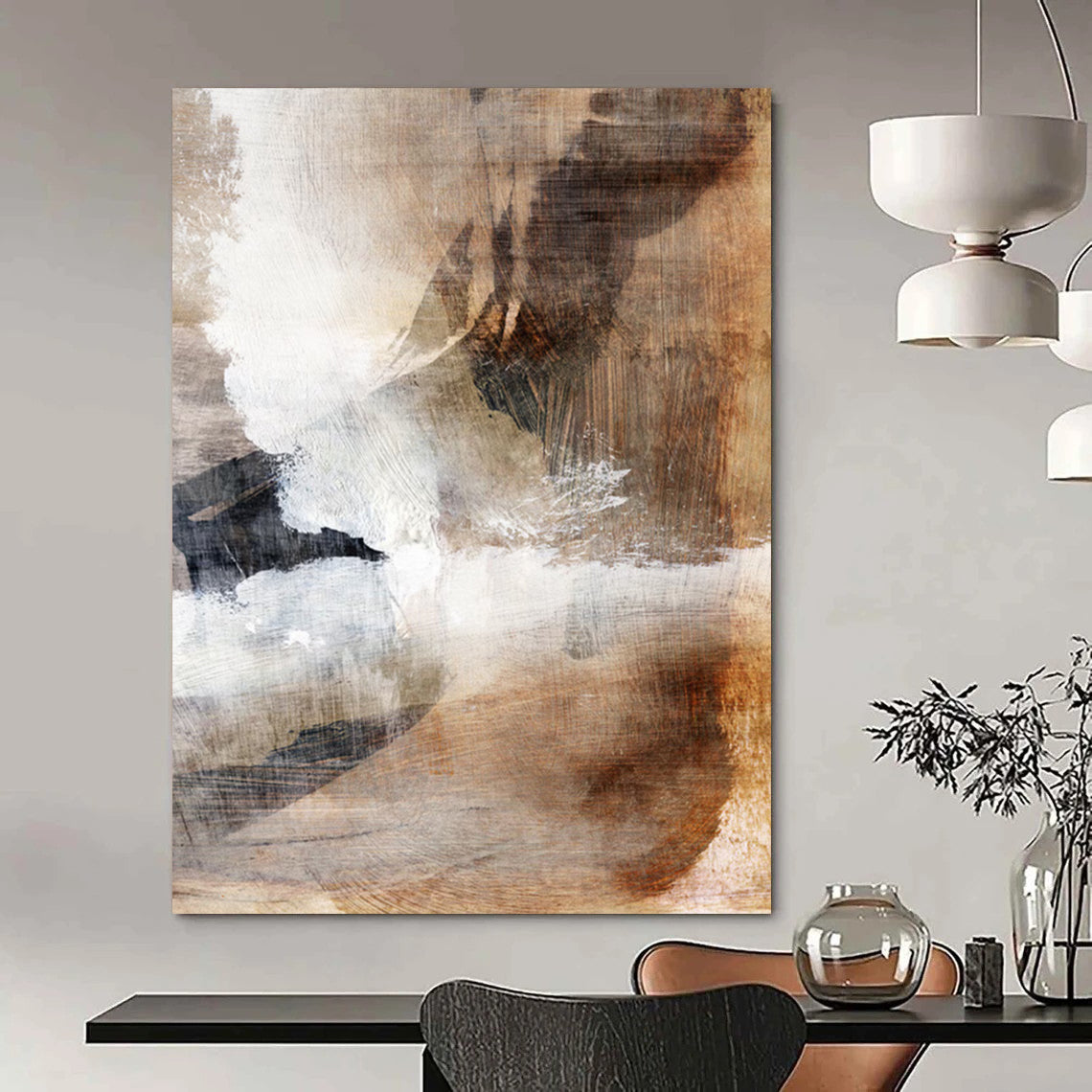 Custom Abstract Paintings: Big Sizes, Handmade Textures for a Cozy Vibe DTP209