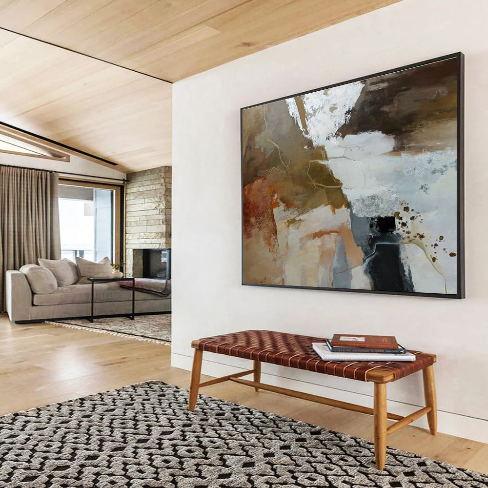 Colossal Textured Abstract Art for Bedroom & Office DKH514