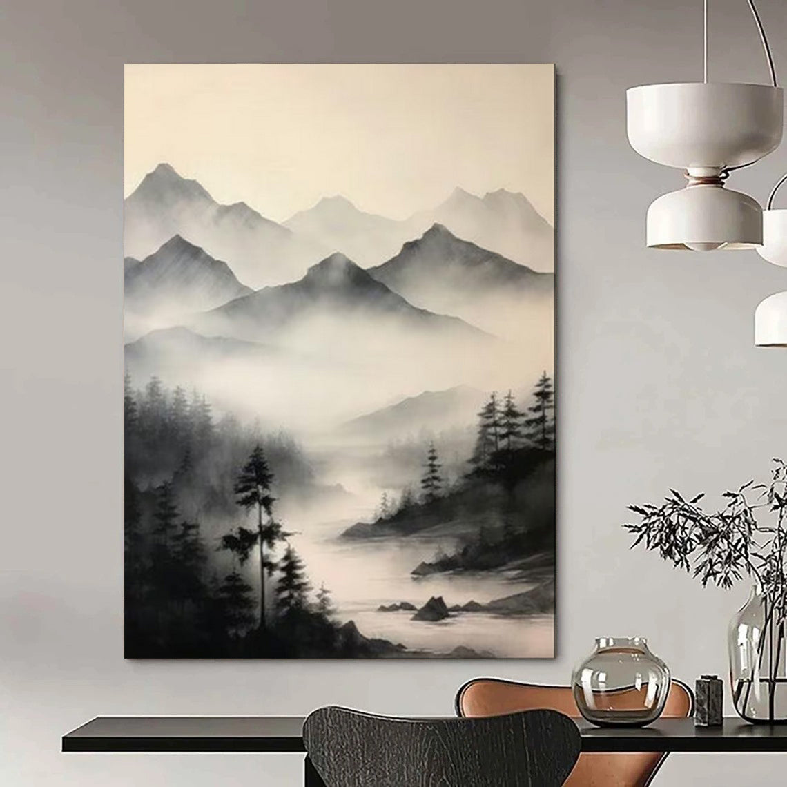 Hand-Painted Custom Abstract Canvas for Bedroom & Living Room LargeART1917