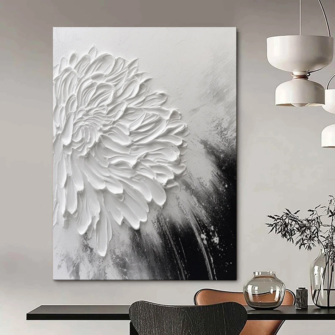 Large-Scale Textured Abstract Wall Art for Living Room & Playroom LargeART2105