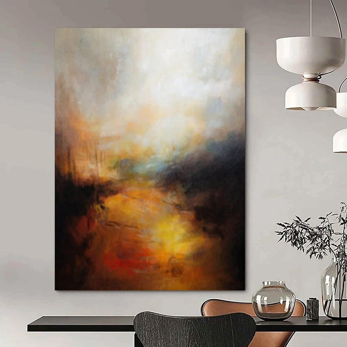 Massive-Scale Hand-Painted Abstract Canvases for Bedroom & Hallway LargeART2333