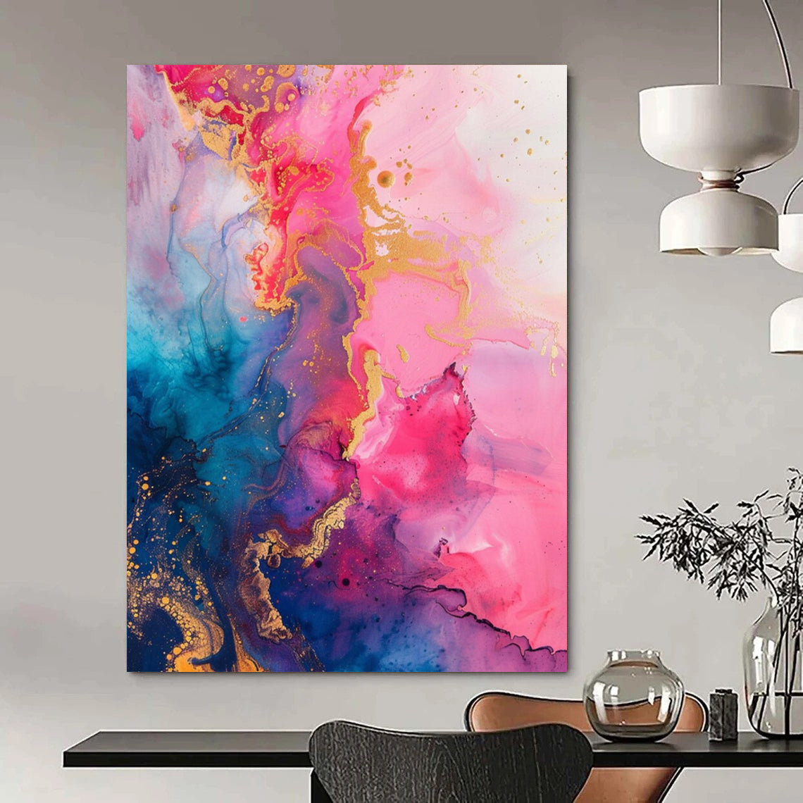 Big-Size Handmade Abstract Paintings: Textured Details for Living Room & Hallway DTP286