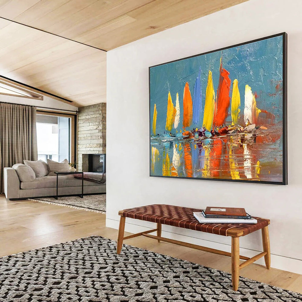 “Harmonious Impulses” Grand Abstract Mural for Hallway & Bedroom DKH254
