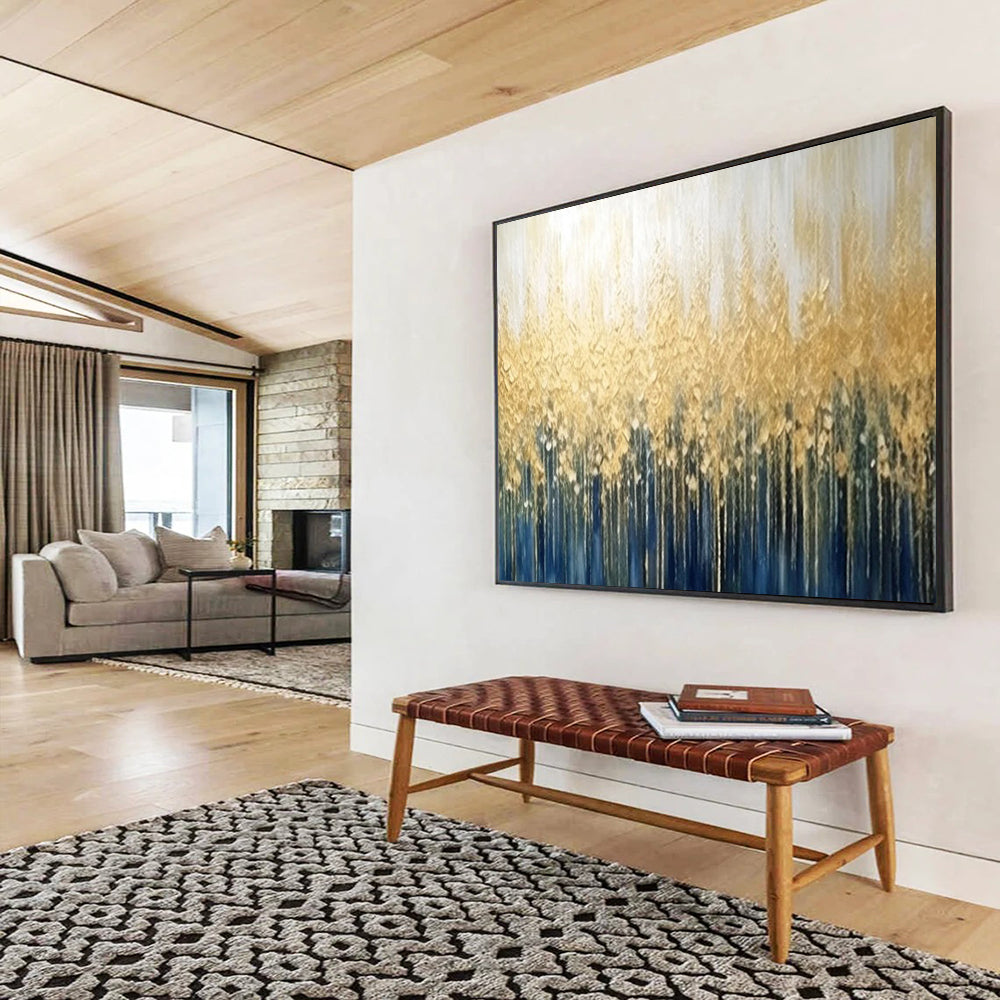 Golden Forest Canopy - Luxe Living Room Statement DLZ052