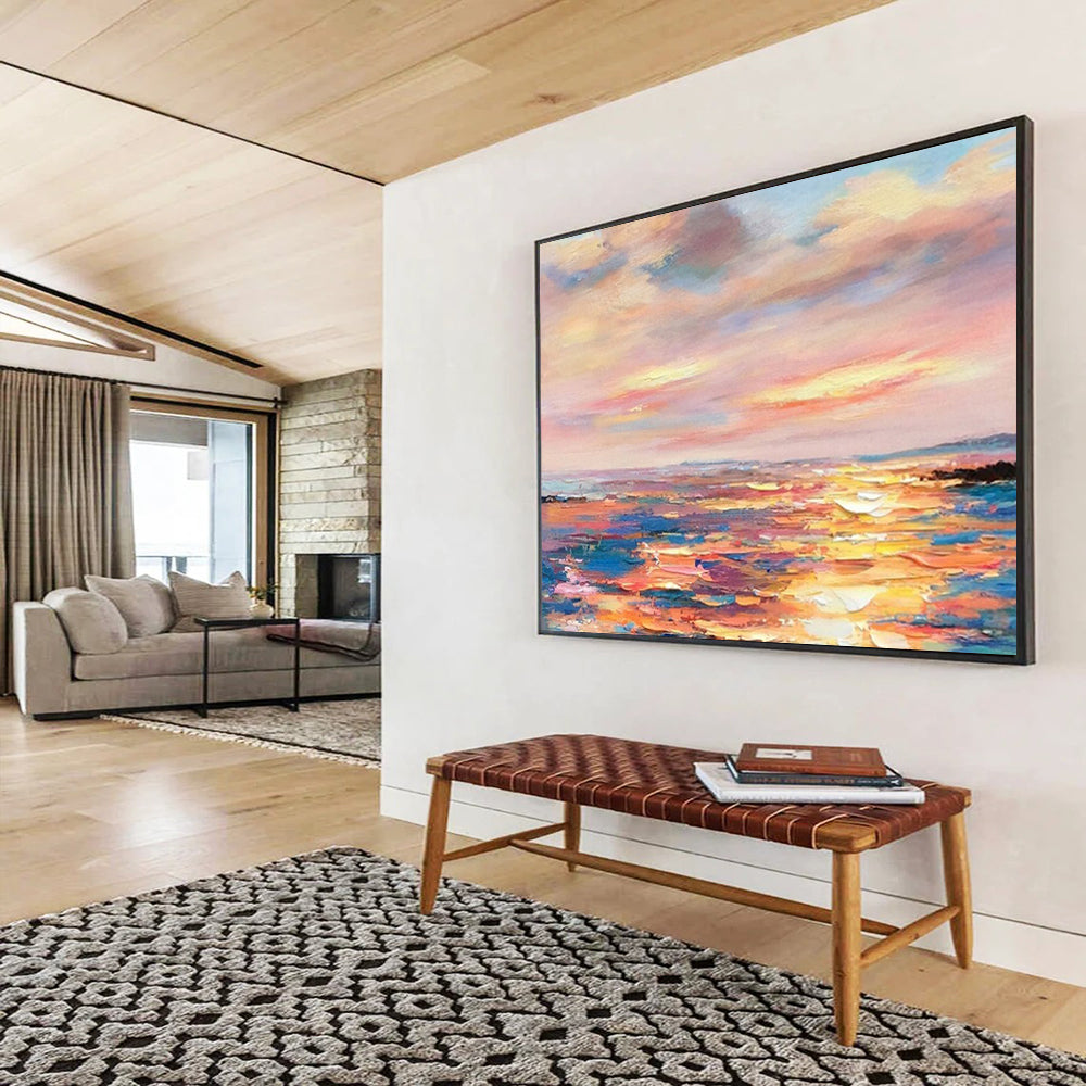 Alluring Oversized Abstract Painting for Hotel Lobby & Hallway LargeART1736