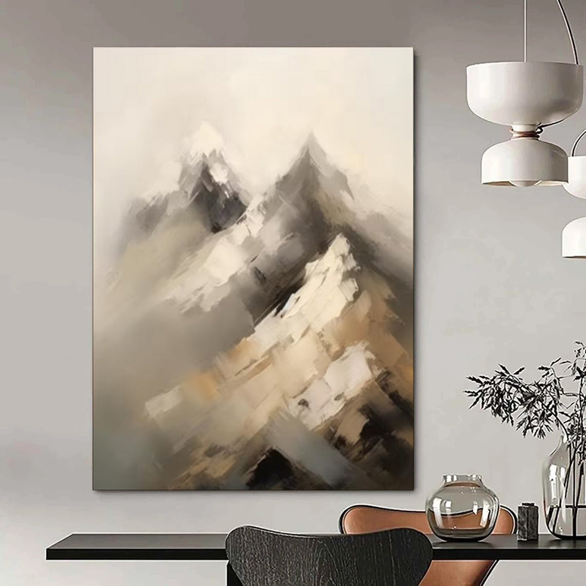 Victorian Textured Abstract Wall Art for Dining Room & Parlor LargeART2092
