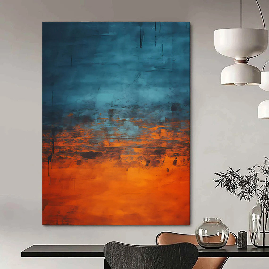 Fluid & Dynamic Large-Scale Hand-Painted Abstract Painting for Bedroom & Living Room LargeART1947