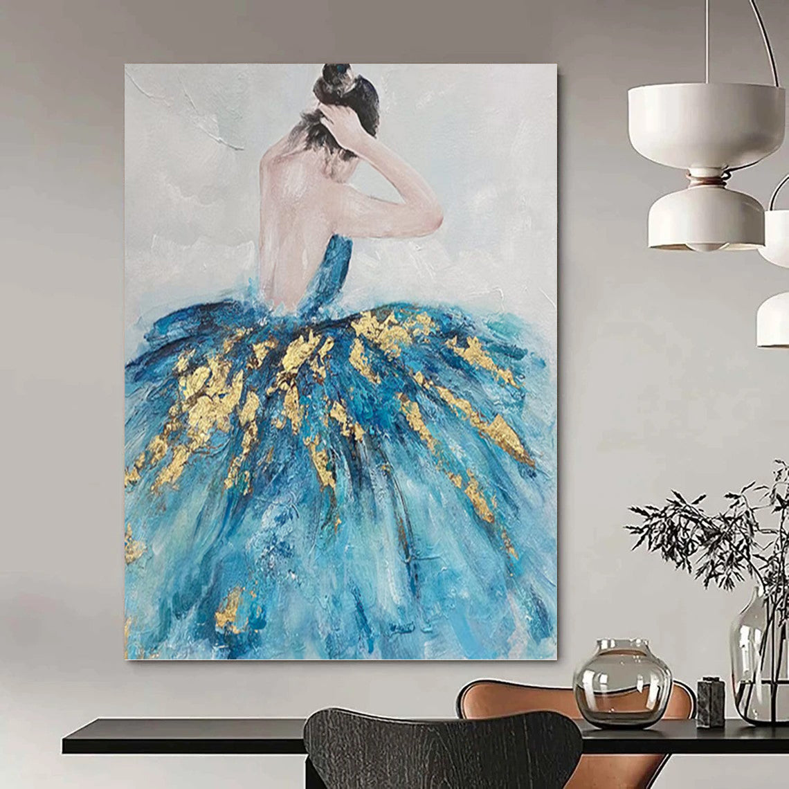 Large - Sized Stimulating Hand - Painted Textured Abstract on Canvas for Office & Living Room DKH1414