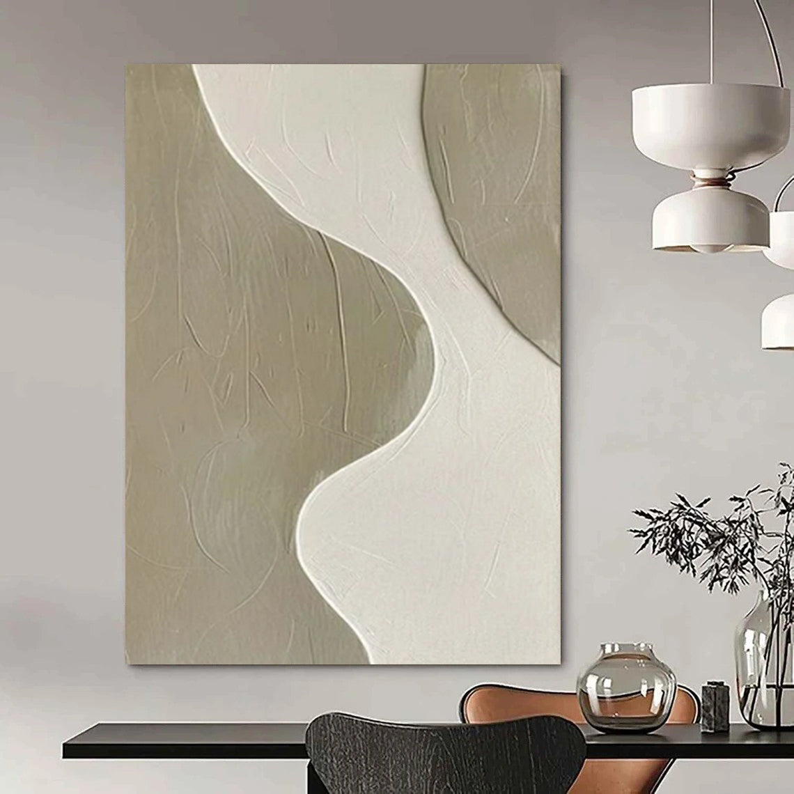 Massive-Sized Hand-Painted Abstract Artwork for Dining Room & Bar LargeART2340