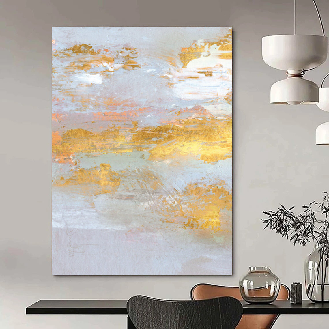 Custom Hand-Painted Abstract Paintings: Big Sizes, Stunning Textures DTP159