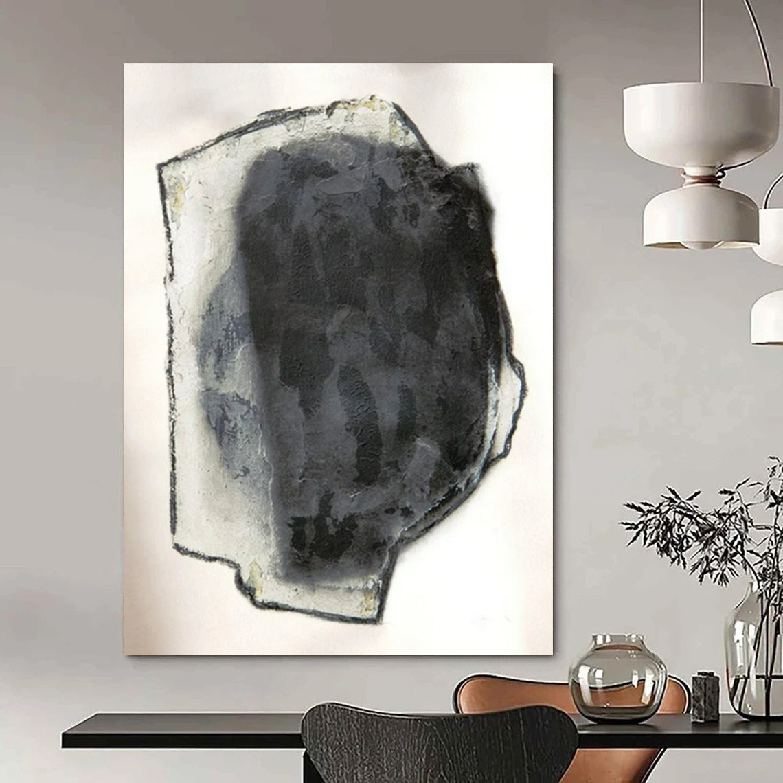 Gigantic-Sized Hand-Painted Abstract Wall Mural for Restaurant & Outdoor Patio LargeART2252