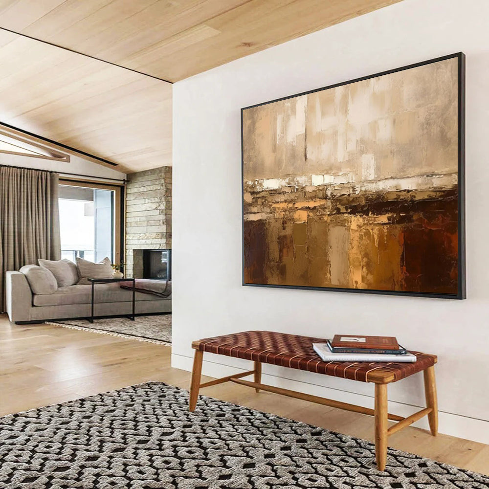 Giant-Scale Hand-Painted Abstract Art for Living Room & Bar LargeART1504