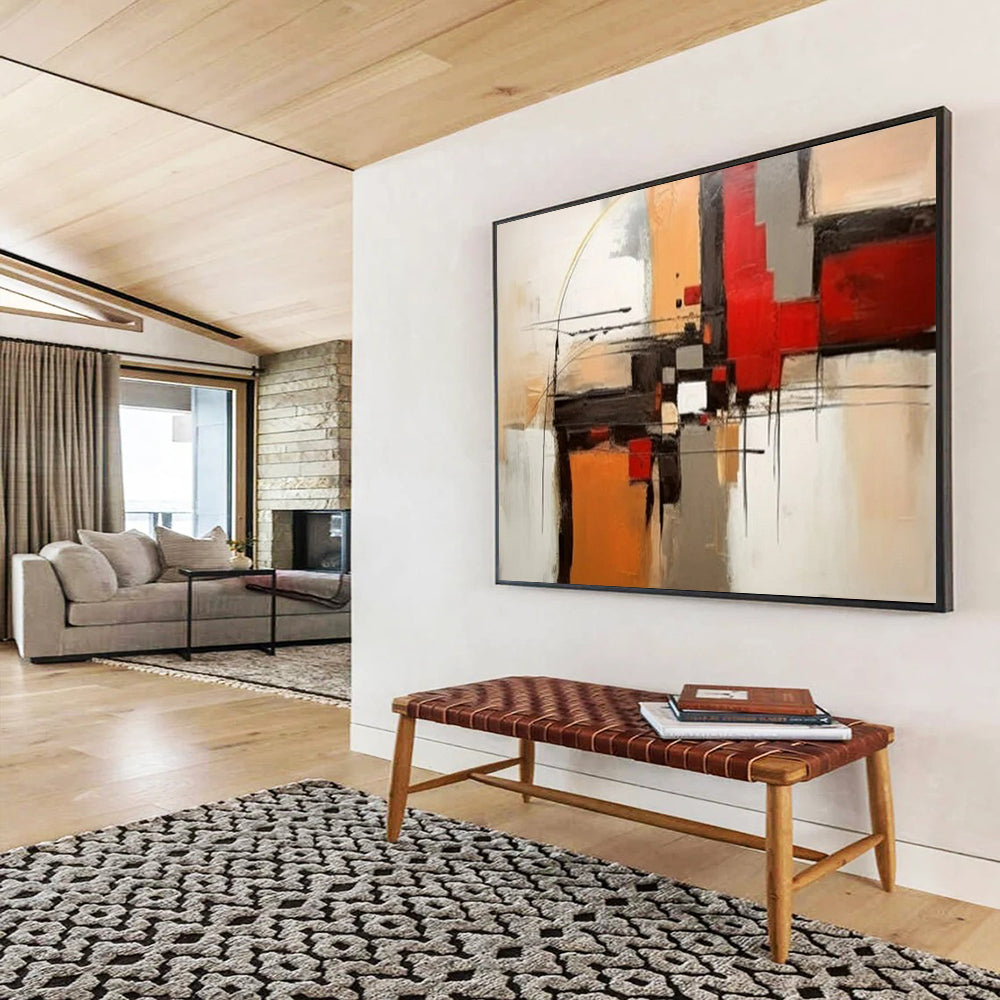 Colossal Hand-Painted Abstract Wall Decor for Entryway & Living Room LargeART1508