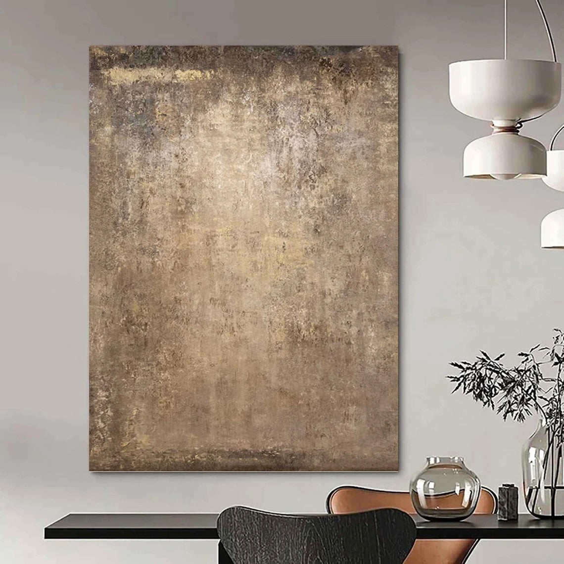 Gigantic Hand - Painted Textured Abstract Mural for Restaurant & Café DKH1208